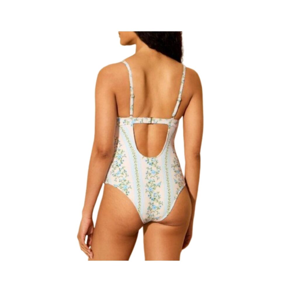 Shade & Shore NWOT Floral Print Underwire One-Piece Swimsuit Size XS - Picture 3 of 5